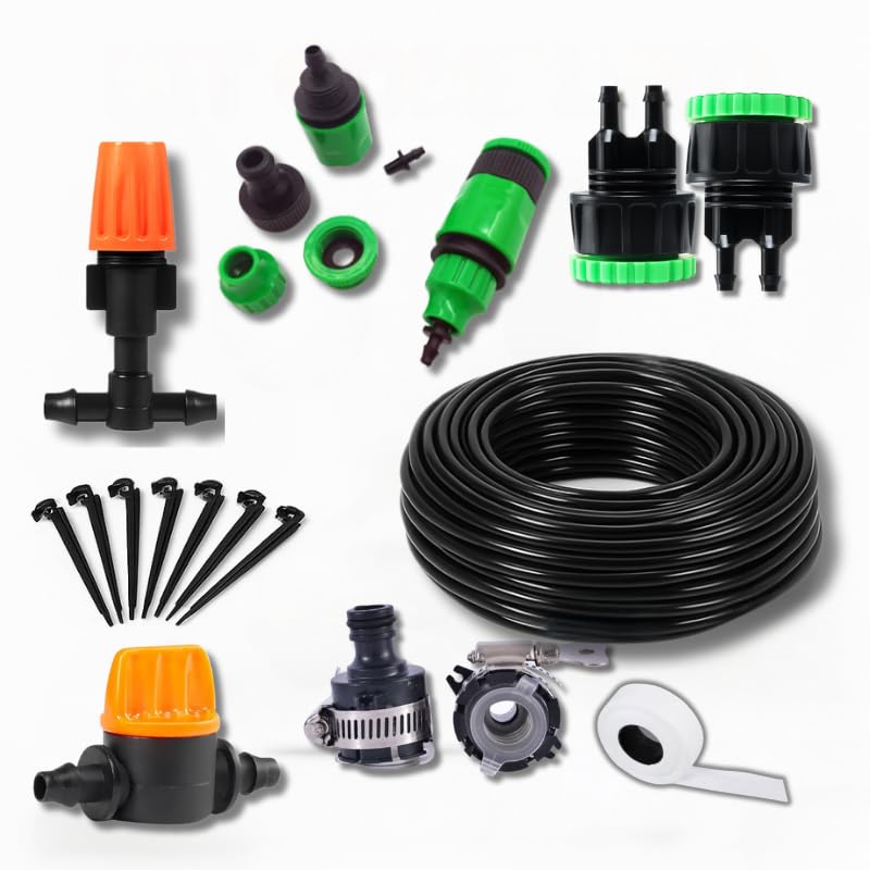 Kit Irrigação Nebulização Completo 25 Bicos + Mangueira 20m | Agr...