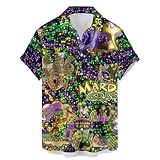 Camisa de manga corta con botones para hombre, 4X-Large