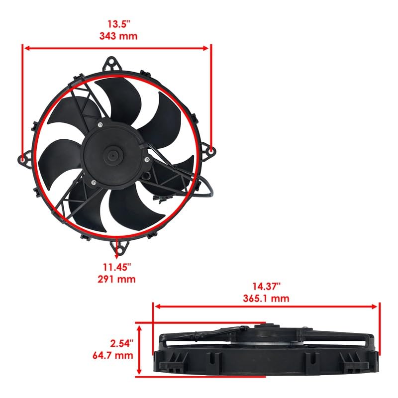 #US Replacement Parts for Polaris for Sportsman 700 683Cc EFI Engine 2002-2007 Radiator Cooling Fan Motor (diep#1725-24428)