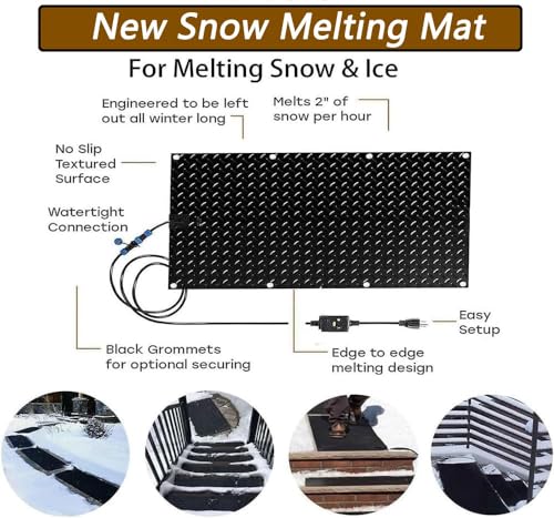 Snow Melting Walkway Mat with Timer, 10