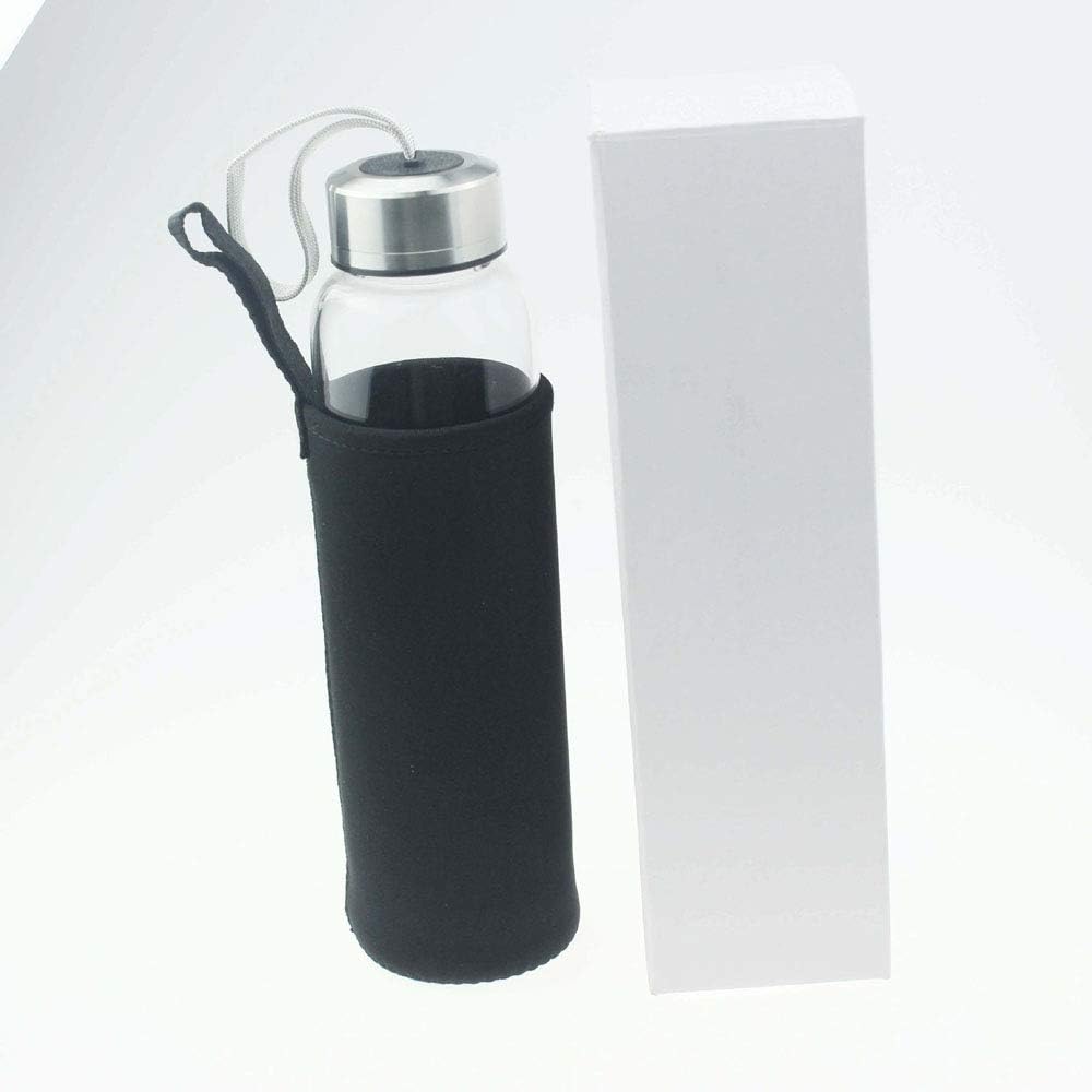 Gaone 550 Ml Crystal Water Bottle Quartz Clear Quartz Reusable Decorated with Natural White Crystal Wand Stick Gem Quartz Infused Water Bottle Crystal Obelisk Water Bottle Elixir