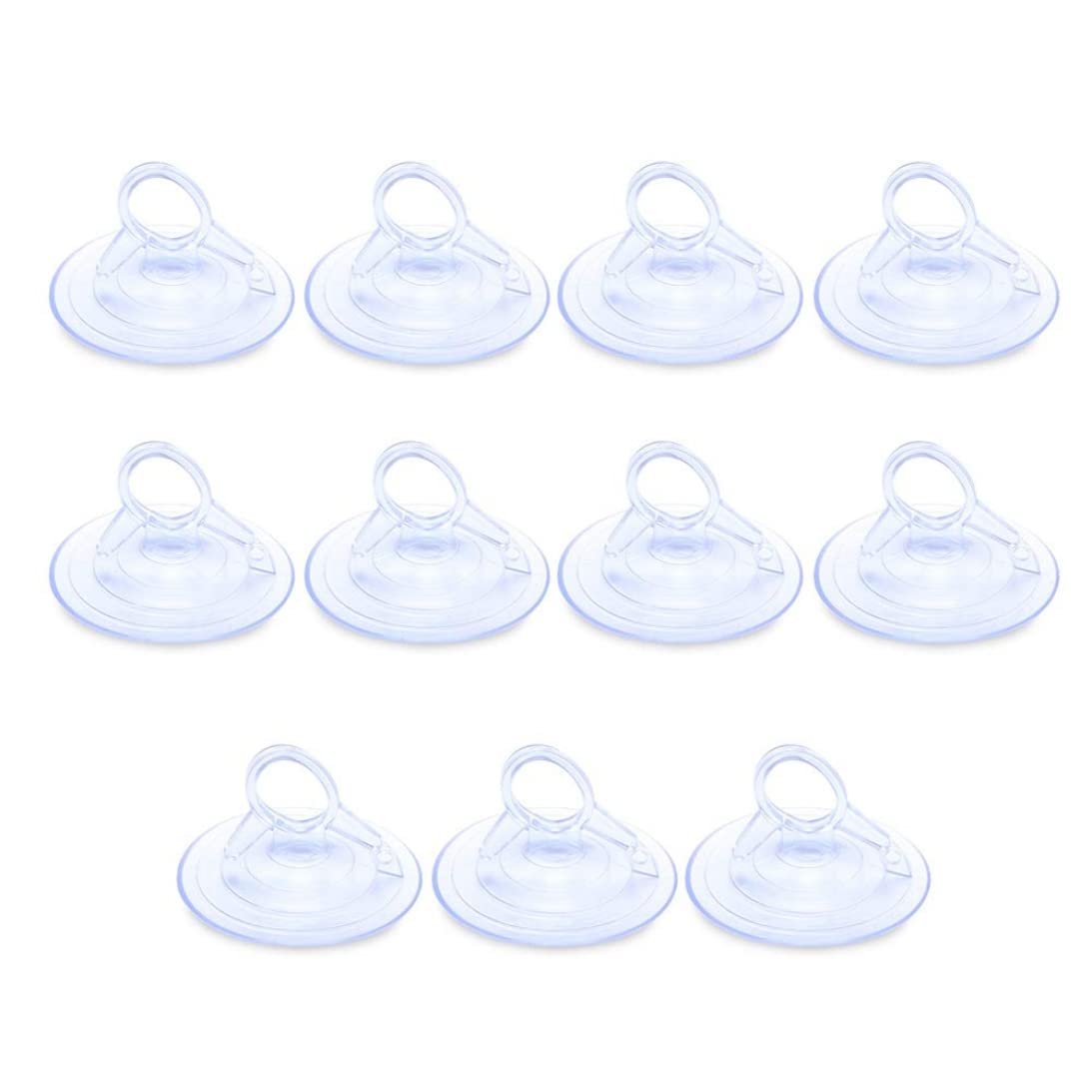 JorzerClear Suction Cups Plastic Sucker with Loops PVC Suction Hook for Wedding Car Balloon Decor 10PCS 3.5cm Suction Cups