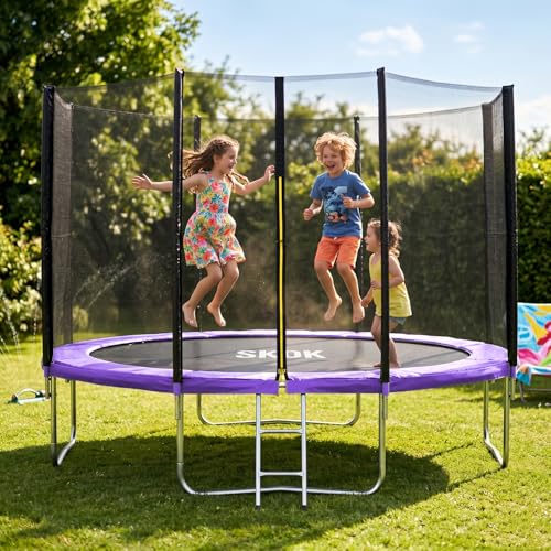 Image of SKOK Trampoline for Kids,400LBS Outdoor Trampoline with Net-ASTM Approved Trampoline for Children and Adults