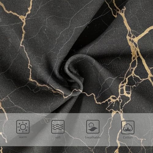 Classical Black Marble Gold Vein Panties for Girl Toddler Girls Underwear Cotton Fun Kids Undies Briefs 2t3