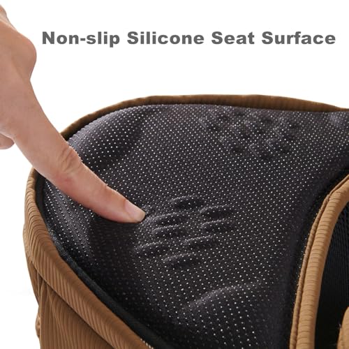 Image of SUNVENO Baby Hip Seat Carrier for Toddler, Supports up to 45 lbs, Wide Anti-Slip Seat, Adjustable Waist Belt, Quick Up Down Baby Holder, Fits 6-36 Months, Brown
