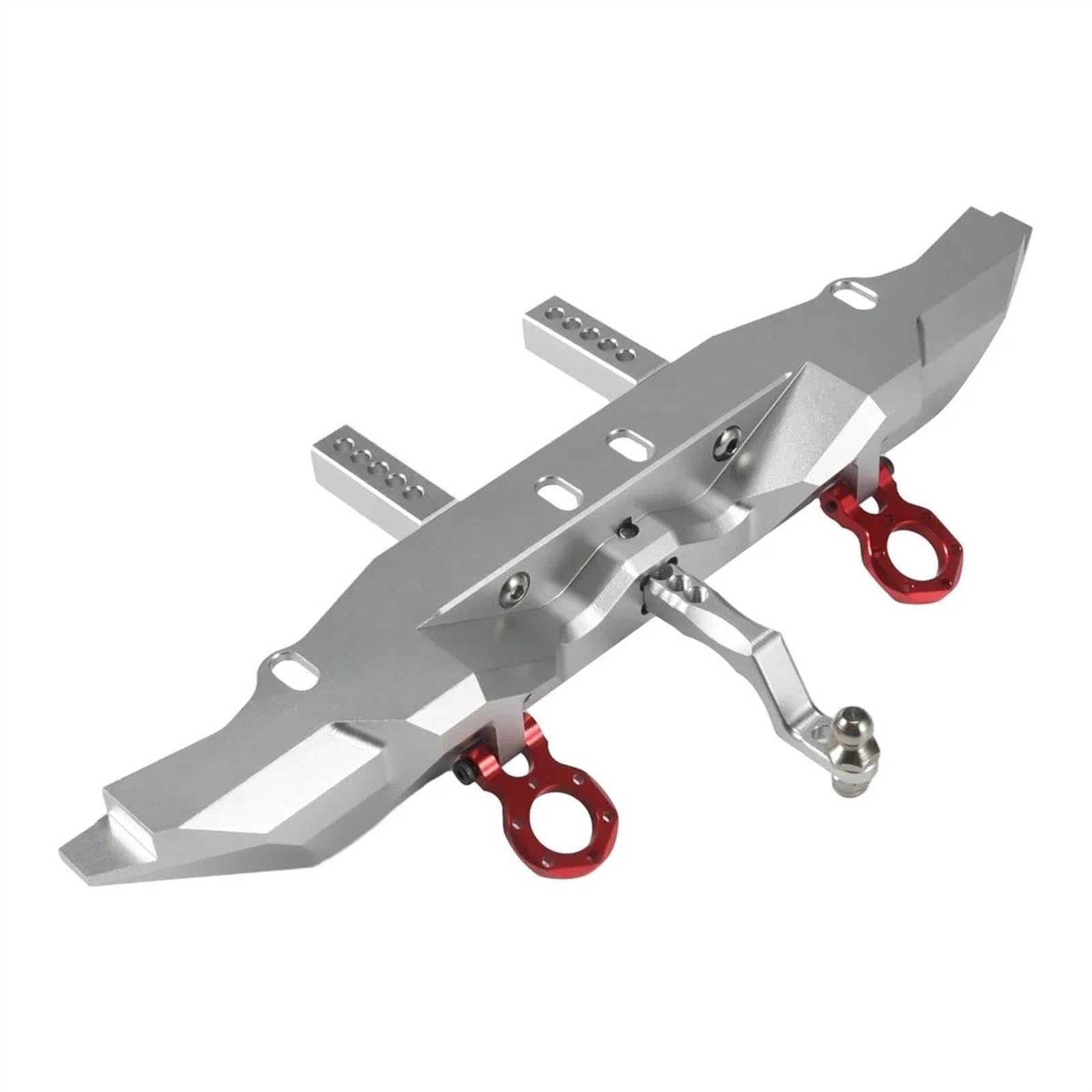 Accessori Auto RC per TRX4 per Defender per Paraurti Posteriore Alluminio con Gancio di Traino 1/10 RC Crawler Auto Parti Aggiornamento Accessori Ricambio(Silver)