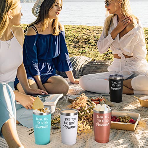 Gtmileo Thank You Gifts, 8 Pack Thank You For Being Awesome Stainless Steel Insulated Travel Tumbler, Appreciation Christmas Gifts For Women Men Coworker Teacher Employee Friends(20Oz, Multi Color) #TOP4