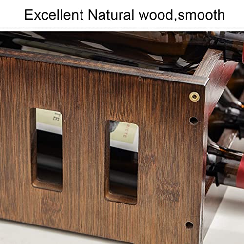 Soporte para botellas de vino de madera 3 niveles 6 botellas miniatura 2