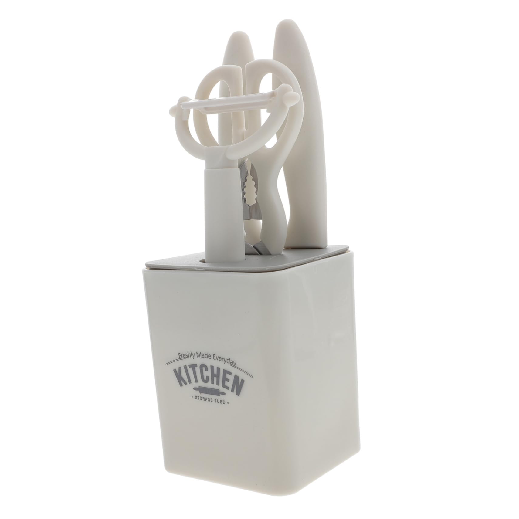 OFFSCH 5-piece Fruit Cutter Set Kitchen Tool Set with Manual Melon Peeler Potato Peeler Fruit Knife Shell Kitchen Decor Accessories Storage Box