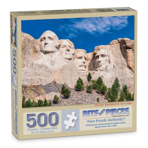 Bits and Pieces Rompecabezas de 500 Piezas para Adultos - Rompecabezas de Encaje Grande 18" x 24" Mt. Rushmore en Dakota del Sur miniatura 3