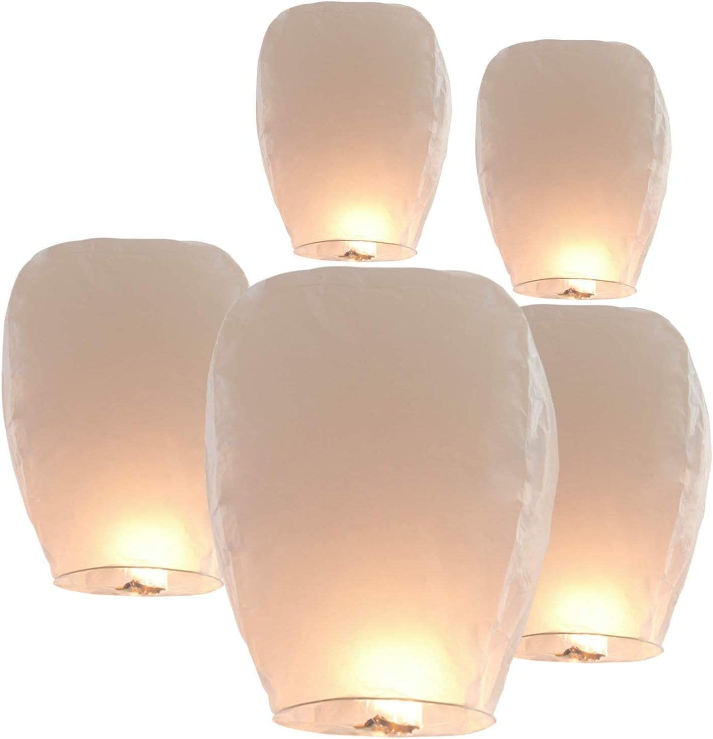 5 Pack Chinese Lanterns Paper Lanterns to Release in