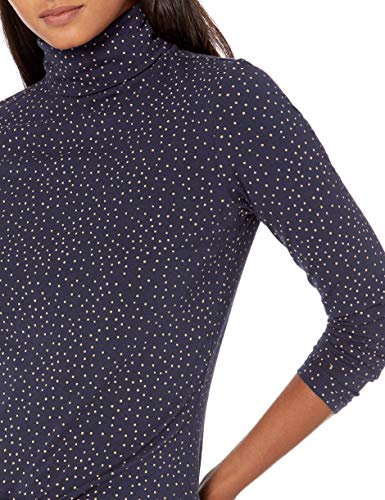Amazon Essentials Women's Long-Sleeve Turtleneck (Available in Plus Size), Camel Navy Dots, X-Large3