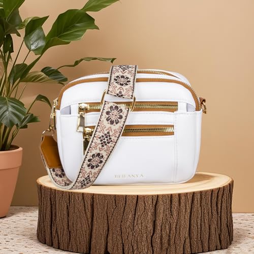 HYEPNED Crossbody Purse for Women Small Crossbody Bags Trendy Vegan Leather with Adjustable Shoulder Strap