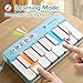 iPlay, iLearn Kids Mini Piano Toy W/Rainbow Lights, Toddler Pocket Travel Piano Keyboard for 1-3, Portable Musical Instrument Toys, Music Interactive Birthday Gift 2 4 5 6 Year Old Boy Girl Child-Blue