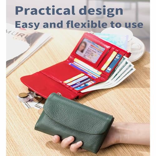 Joyfullygo Wallet, Unisex Pebble Leather Wallet, 2025 New Genuine Leather Coin Purse with Credit Card Holder, 5.3In Short Coin Holder & Cash Slots, Small Wallets for Men & Women (#13)2