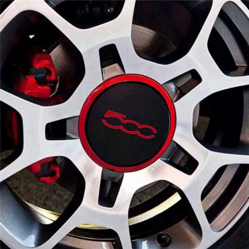 Lot de 4 cache-moyeux autocollants pour centre de roue 500C 500L 133 mm 68078419AC 68078421AC 51884863