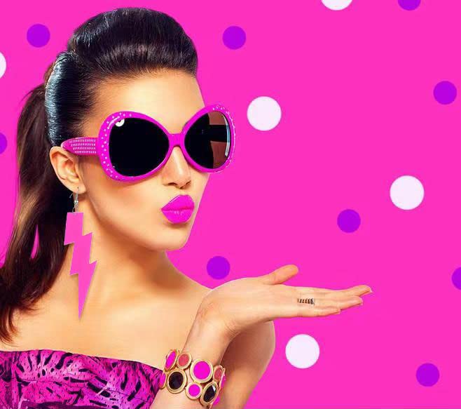 80s Neon Earrings Exaggerated Party Women Lightning Bolt Drop Dangle Earrings for 80's Party Halloween Jewelry Gift(D:rose red) - Image 4