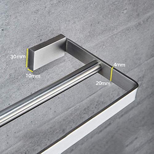 Colgante toallero doble acero inoxidable 304 cepillado para baño pared 5