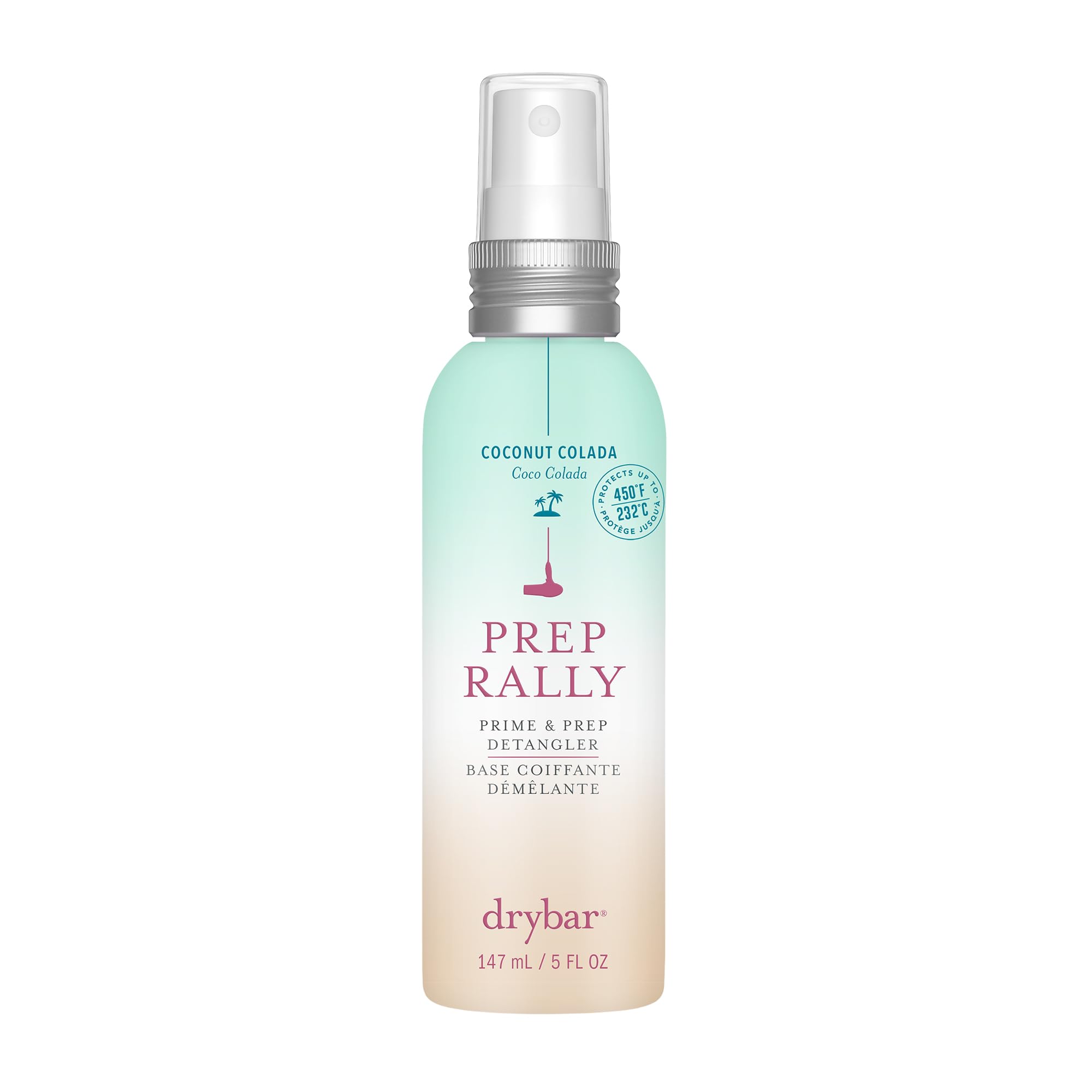 Drybar Prep Rally Prime & Prep Detangler | Nourishes Hair, Detangles with Ease, Leaves Hair Soft & Manageable, Protects Hair, Cruelty Free