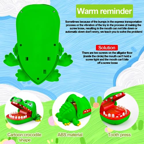 Krokodil Spiel Zähne, 2 Stück Croco Doc Spielzeug Set, Crocodile Zähne Teste Dein Glück, Kinder Mädchen Jungen Geschicklichkeitsspiel für Familien, Party