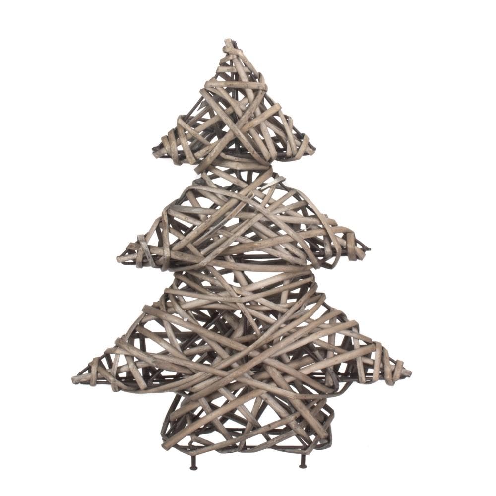 Red Hamper Antique Wash Christmas Tree, Brown, 37 cm - Image 2