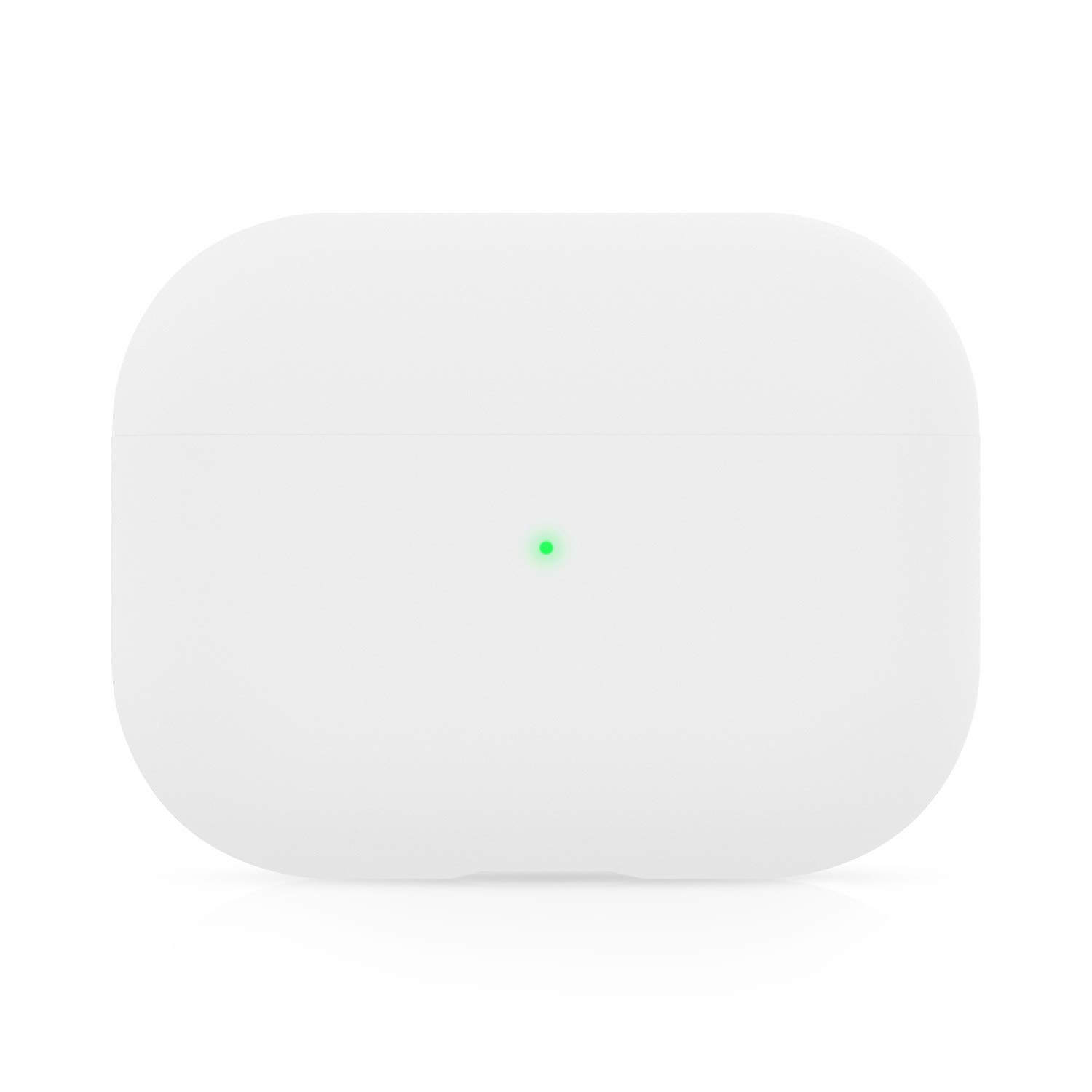 Techlicious - Super Thin Silky Soft Shock Proof Protective Silicone Cover Case Skin for 2021 AirPods (Air Pods) Pro - Wireless Charging Compatible - White