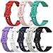 FitTurn [8pack Bands Compatible with MorePro HM08 Watch Replacement Soft Durable Colourful Silicone Watch Band Strap Breathable Wristband for MorePro HM08 Smartwatch Accessories (EightColors-B)
