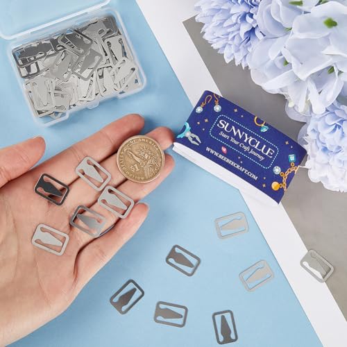 SUNNYCLUE 1 Box 100Pcs 304 Stainless Steel Bookmarks Metal Book Line Markers Silver Rectangle with Arrow Book Page Markers Clips Covers Accessories for Reading Book Lovers Women Men Office School Work - Image 3