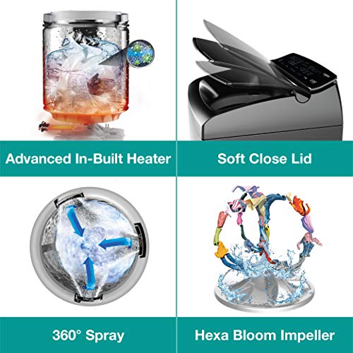 Image of Whirlpool 9.5 kg Fully-Automatic Top Loading Washing Machine (360 BLOOMWASH PRO Heater Spray 9.5, Graphite, In-built Heater)