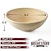 (8.5 inch)Round Banneton Proofing Basket Set - Brotform Handmade Unbleached Natural Cane For homemade Crusty Fresh,Easy to Bake Bread With Professional Marks Rising dough Bread Kit with washable Cloth
