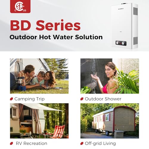 Camplux Enjoy Outdoor Life BD422 Camplux 4.22 Gpm Tankless Water Heater Propane, Propane Water Heater Outdoor thumb #1