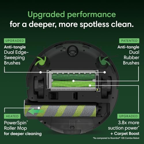 Image of iRobot Roomba Max 775X Combo Robot Vacuum & Mop + AutoWash Dock - Extending self-Cleaning Roller Mop, Retractable Mop Cover, Dual Brushes, Self-Empties, Heat-Washes & Dries, Avoids Obstacles, LiDAR​