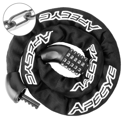 APECYC Bike Lock, 4FT Heavy Duty Anti Theft 5-Digit Combination Chain Lock