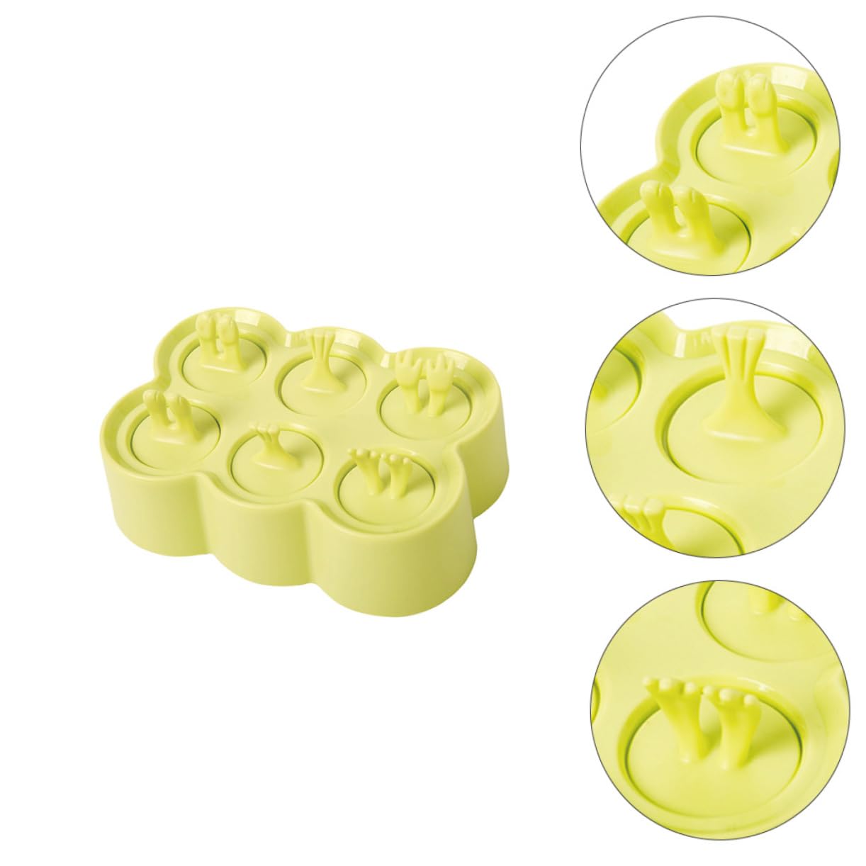 GALPADA 4 ensembles Moule à Glace Silicone DIY Forme Danimaux Réutilisable Froid pour Bâtonnets de Glace Pudding et Bonbons