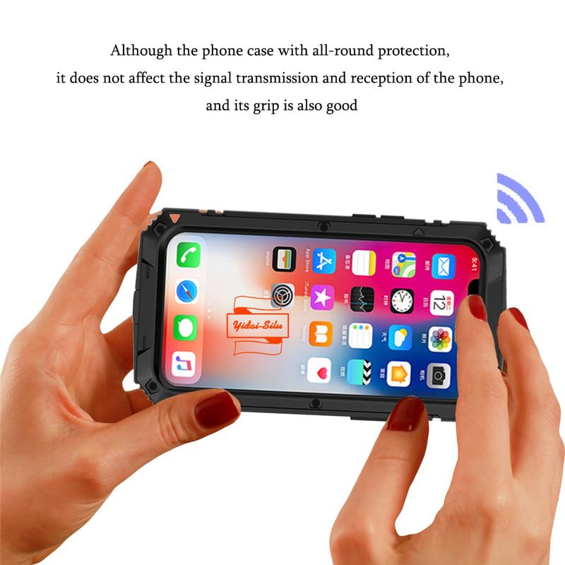Funda para iPhone 17 Outdoor Funda 【IP-54 Zert. Resistente al agua, protección 360°】 Funda militar blindada 2 m resistente a los golpes funda de teléfono móvil para iPhone 17 – Rojo