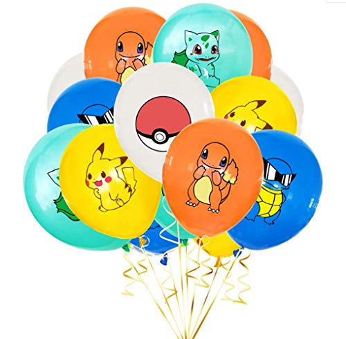30 PCS Pikachu balloons, Pikachu cartoon party balloon decoration, Pikachu game theme birthday party balloons, used for baby shower birthday party decoration