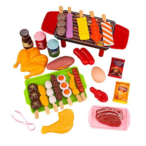 Baby Pretend Play Kitchen Kinderspielzeug,Kinder Spielküche Zubehör Simulation Barbecue Kochgeschirr Pädagogisches…