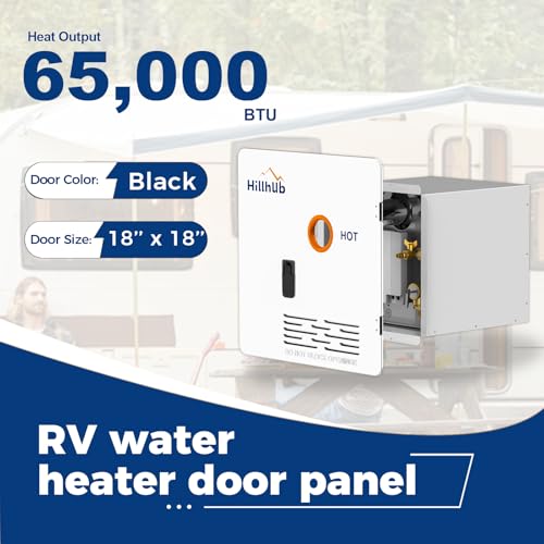 Image of Hillhub 18 x 18 Inches RV Water Heater White Door (ONLY DOOR). Door kit for Hillhub RV Water Heaters, Electrostatic Powder Coating Technique with Electroplate Sheet