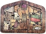 Nativity Puzzle with Wood Burned Design,Wooden Jesus Puzzles