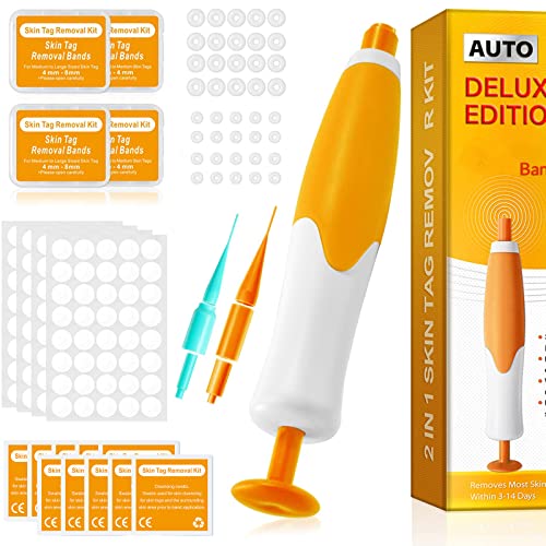 Skin Tag Remover Kit, Warzenentferner Stielwarzen Entferner Stielwarzen Entfernen Schnell Kit, Fibrom Entfernen Warzen Entfernen Muttermal Entfernen für Gesicht, Hals und Krper (2 mm bis 8 mm) Cover