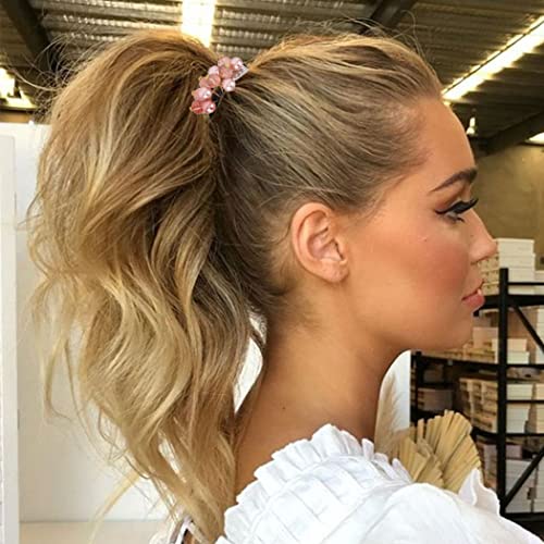 Bohend Rhinestone Ponytail Holders 3 Pcs Stretchy Hair Ties Hair Jewelry Ponytail Hair Accessories For Women And Girls (A) #TOP2