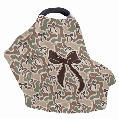 Image of Camo Duck Carseat Cover Baby Nursing Cover, Lightweight Nursing Cover Up for Breastfeeding, Multi Use Infant Stroller Canopy for Family Friedns