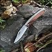 DURATECH Navaja Plegable, Cuchillo de Acero Inoxidable con Mango de Madera, Cuchillo...