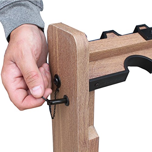 Rush Creek Creations Deer Camp Portable Folding 10 Gun Storage Rack - Handcrafted Weather Proof Material - Easy To Assembly , 21"L X 27"W X 28.5"H #TOP2