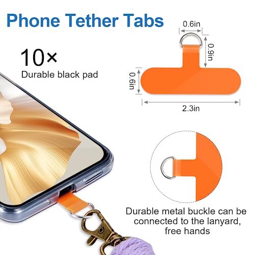 Onglet d'attache de téléphone, 10 pièces patch universel de cordon de téléphone sans transparent - Photo 39 sur 104