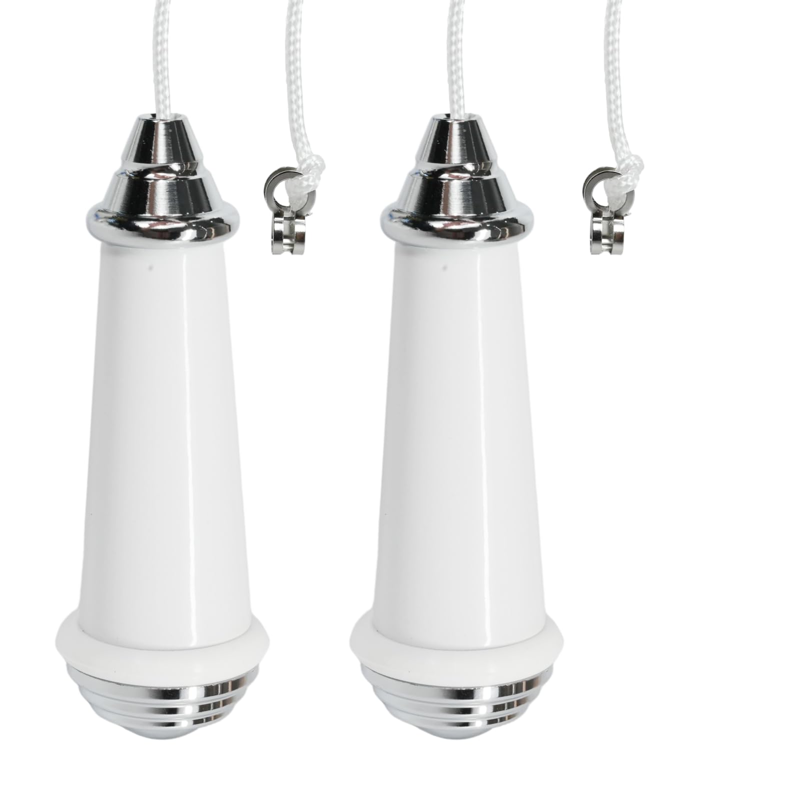 Cateye 2Pcs Ceramic Bathroom Light Pull Cord, Pull Cord Light Switch Bathroom, Ceramic Light Pull Cord with 150CM Nylon Extension, Light Pull Handle for Ceiling Fan, Bathroom or Toilet Light Switch