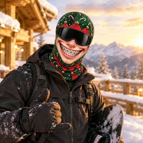 Christmas Masks for Adults 3D Funny Realistic Warm Velvet Full Face Mask - image 5