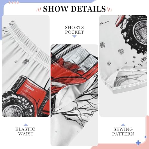 ZZXXB Tractor and Trees Boys Long Pants Soft Trousers Elastic Waist Kids Lounge Bottoms with Pockets S-XL4