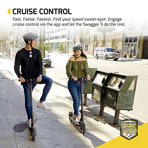 Swagger 5 T High Speed Electric Scooter for Adults with 8.5” Tires, Cruise Control and 1-Step Portable Folding
