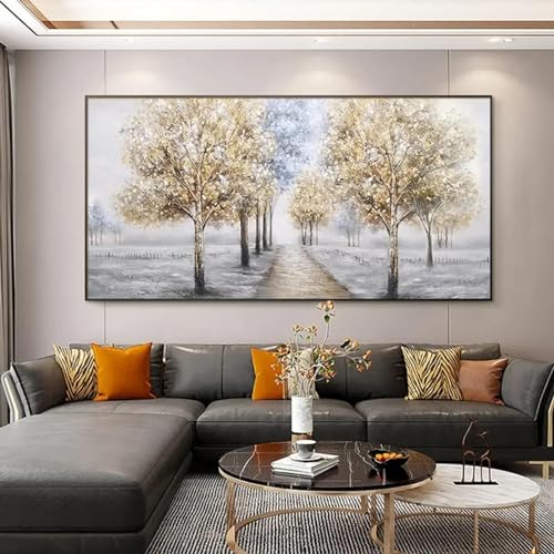 Affiche Automne Route pour un salon scandinave chaleureux et design épuré 30x60 cm